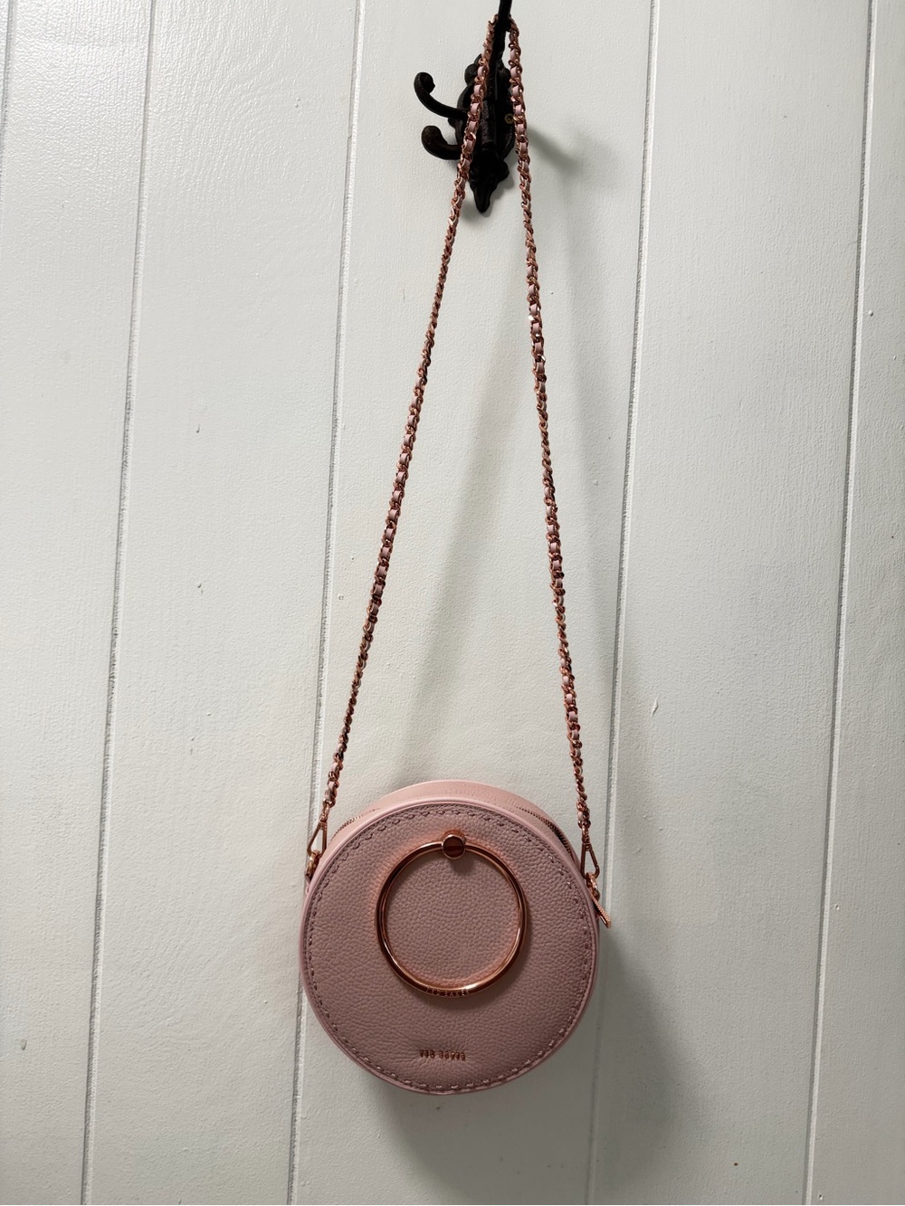 Ted Baker Blush Pink Round Crossbody with Rose-Gold Ring - Picture 2 of 6